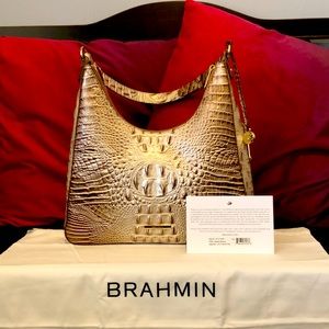 Brahmin Tabitha Satchel in Alabaster